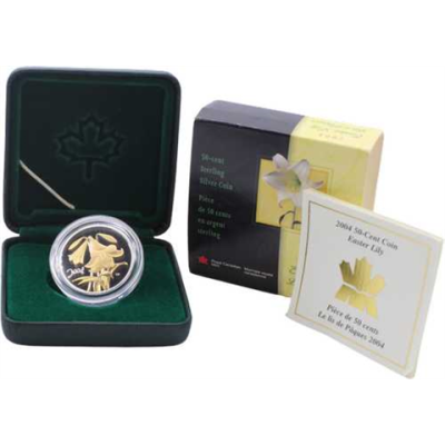 Kanada-50cent-2004-AGpp-Osterglocke Easter Lily-Etui