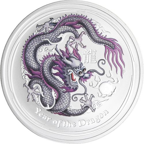 Australien-12x1 Dollar-2012-AGstgl-Drache-VS
