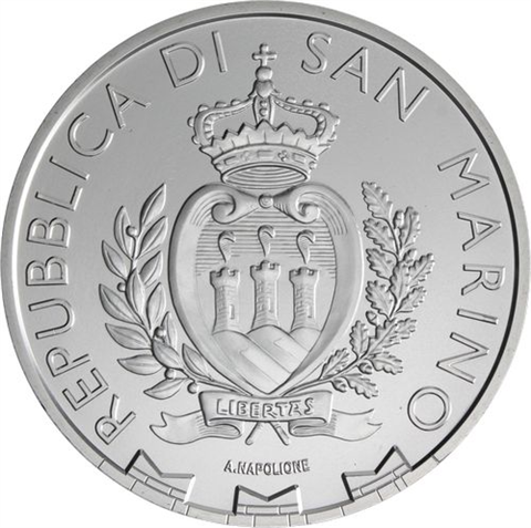 San Marino-5 Euro-2025-AGstgl-Wanderfalke-RS