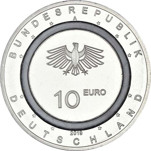 Die neue 10-Euro-Münze 2019 mit lichtdurchlässigem Ring jetzt online kaufen