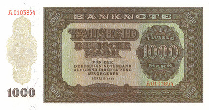 Banknotenserie Deutsche Notenbank 1948