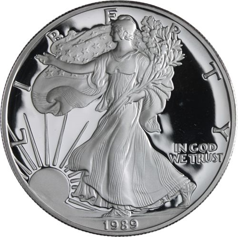 USA-1 Dollar-1989-AGpp-Silver Eagle-RS
