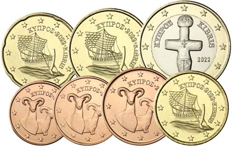 Zypern-1-88euro-2022-euromuenzen-1-cent-1-euro