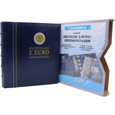 Leuchtturm-306531-Deutsche 2 Euro Gedenkmünzen Album-RS