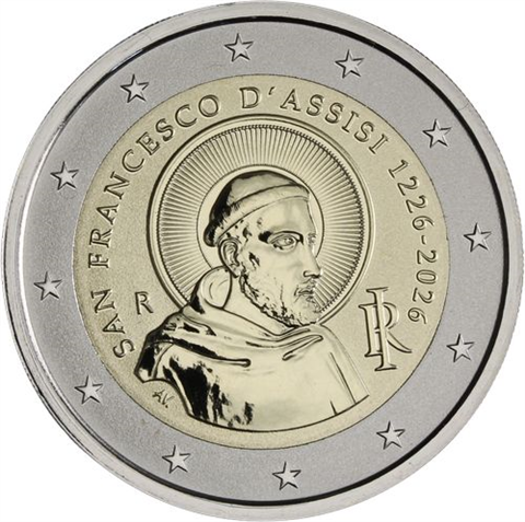 Italien-2Euro-2026-ReverseProof-Assisi-Etui
