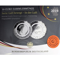 In der Luft – 10 Euro Münze Gleitschirm 2019 1. Ausgabe Polymerring 