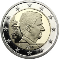 Belgien 2 Euro 2014 PP König Philippe Münzzeichen Katze im Etui