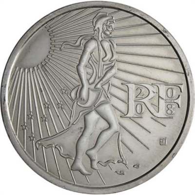 Frankreich-15 Euro-2008-AGstgl-Säerin-RS