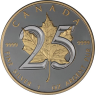 Kanada-5 Dollar-2013-AGstgl-FD-Ruth-Gold-25 Jahre Maple Leaf-RS