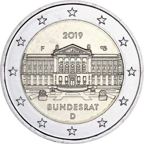 Neue 2 Euro Münze 2019  Bundesrat – Serie Bundesländer 