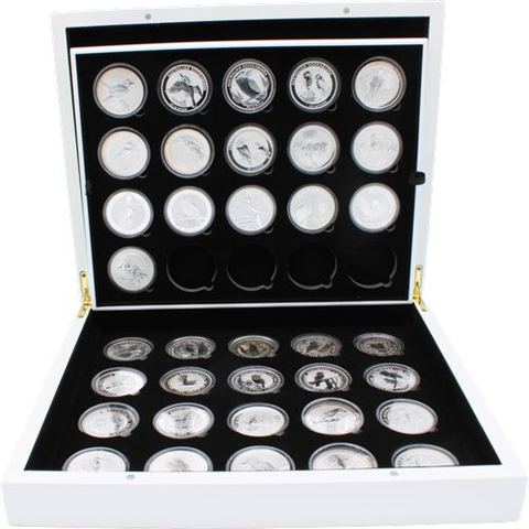 Australien-36x1Dollar-1990-2025-AGstgl-Kookaburra Set-EtuiI