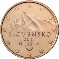 Slowakei 1 Cent 2014 bfr. Gifpel der Berges Kriva´n, Hohe Tatra