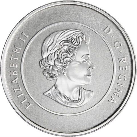 Kanada-25 Dollar-2015-AGstgl-Farbe-Kanadische Flagge-RS