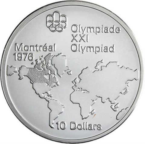 Kanada-14x10+14x5 Dollar-1973-1976-AGstgl-Olymp Montreal 76-Etui