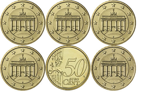   Kursmünzen Gedenkmünzen Zubehör Kataloge bestellen Sondermünzen kaufen, 50 Cent sammeln 