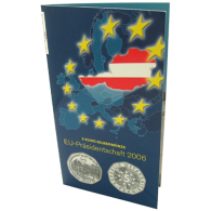 Österreich-5Euro-2006-AgHgh-EU-Ratspräsidentschaft-Folder