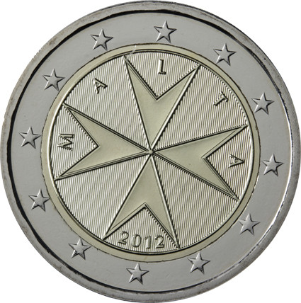 Malta 2 Euro 2012 bfr. Malteser Kreuz