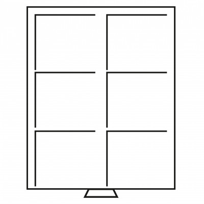 331319 -  Muenzenbox XL 2 x 3 Einteilung 