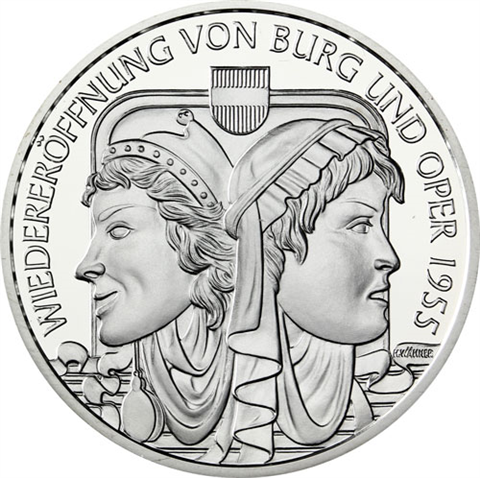 Österreich-10-Euro-2005-HGH-Wiedereröffnung-Burg-Oper-RS