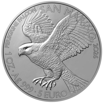 San-Marino-5-Euro-2026-AGstgl-Wanderfalke-RS