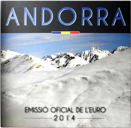 Andorra 3,88 Euro 2014 bfr KMS  1 Cent bis 2 Euro im Folder