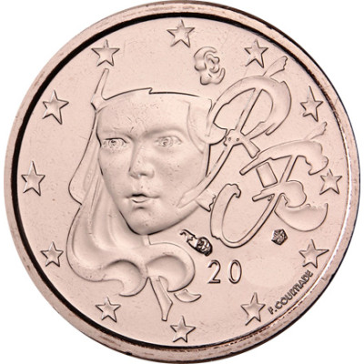 Frankreich 2 Cent 2004 bfr. Marianne