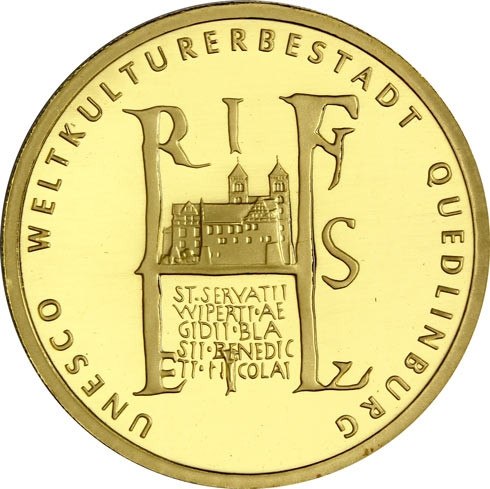 Deutschland 100 Euro 2003 stgl. Weltkulturerbe Quedlinburg Mzz. nach Historia Wahl 