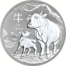 1 Oz Silber 2021 Lunar Ochsen