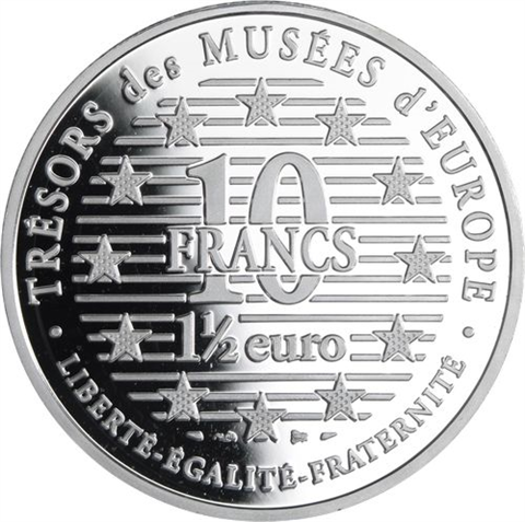 Frankreich-1,5 Euro 10 Francs-1997-AGpp-Femme Portant-RS