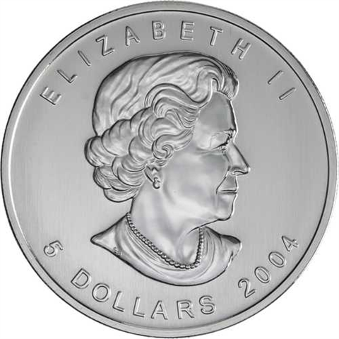 Kanada-5Dollar-2004-AGpp-Farbe-Maple Leaf-Etui
