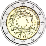 30 Jahre Europa Flagge 2 Euro Münzen Belgien 2015
