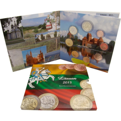 Litauen 3,88 Euro 2015 Sondersatz Weisser Ritter Vytis im Folder