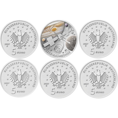 Deutschland-5x5-Euro-2027-Stgl-Juice-Raumsonde-RSVS-Satz