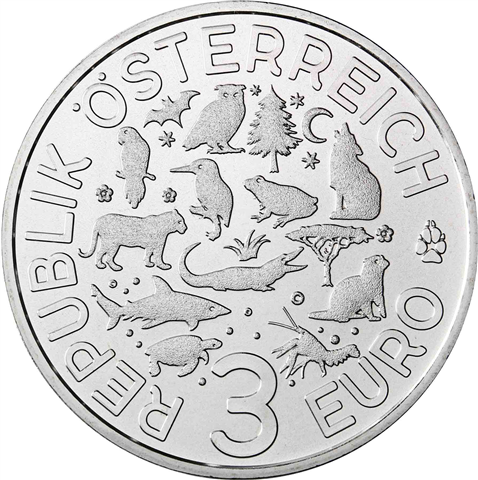 Österreich 3 Euro 2018 Hai I