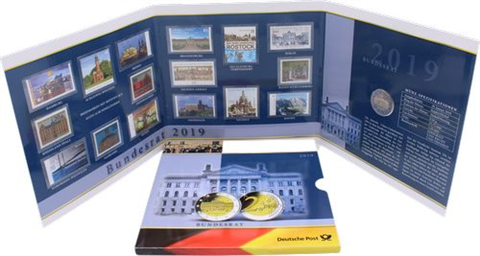 Deutschland-2Euro-Briefmarken-2019-Bundesrat-Folder