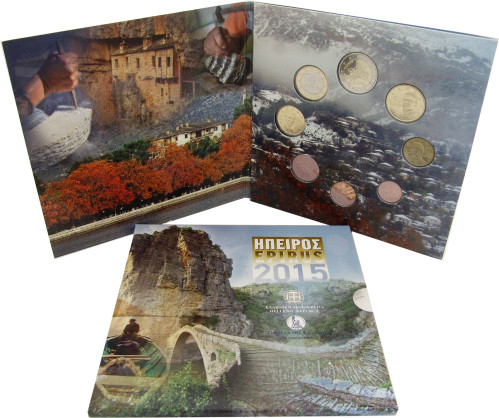 Griechenland 3,88 Euro 2015 Stgl. KMS Antike Landschaft Epirus1 Cent bis 2 Euro im Folder