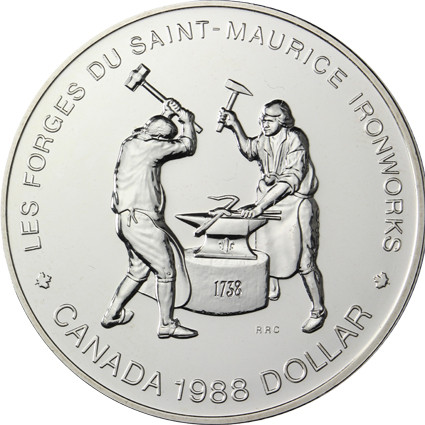 Kanada 1 Dollar 1988 Eisenschmiede