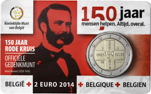 Belgien-2-Euro-2014-stgl-150-Jahre-Rotes-Kreuz