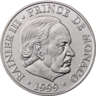 Monaco-100Francs-1999-Agbfr--50Regierungsjubiläum-von-Rainier-III-RS