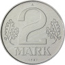 DDR 2 Mark Kursmünzen 1987