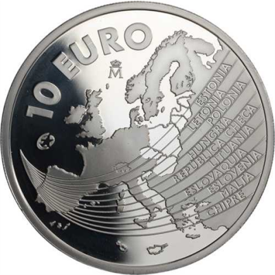 Spanien-10Euro-2004-PP-EU Erweiterung-RS