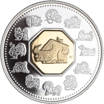 Kanada-15 Dollar-2009-AGpp-Ochse-RS