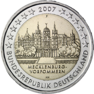 Deutschland-2Euro-2007-Schloss-Schwerin-MünzzeichenF-RS