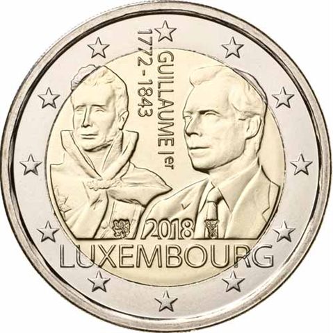 Luxemburg-2-Euro-2018-Guillaume-Mzz-Brücke-in-Coin-Card-1