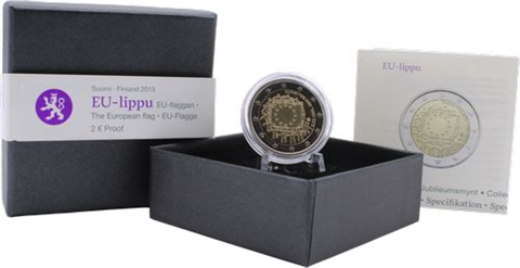 Finnland-2Euro-2015-PP-EU-lippu-Etui