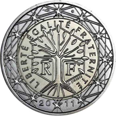 Frankreich-2-Euro-2011-Kursmünze-I