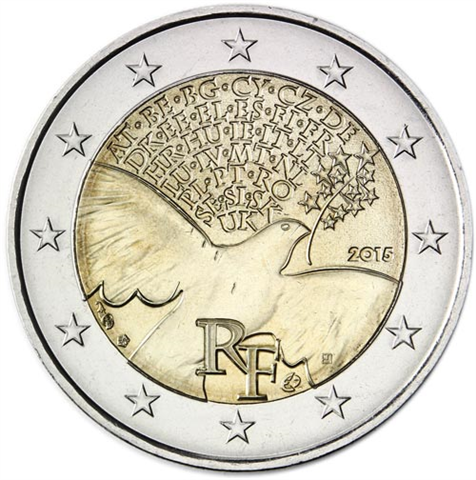 Frankreich-2Euro-2015-bfr-Frieden-in-Europa-RS