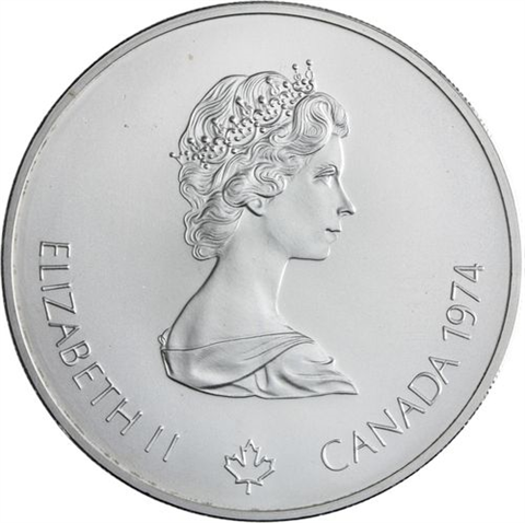 Kanada-14x10+14x5 Dollar-1973-1976-AGstgl-Olymp Montreal 76-Etui