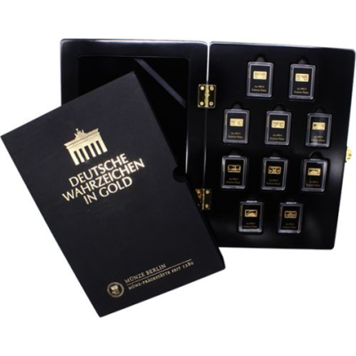 Deutschland-10x1g-AUpp-Quadriga Wahrzeichen-Etui