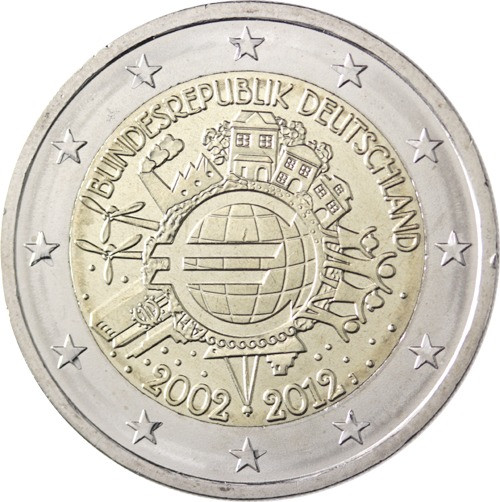 2-Euro-Gedenkmünzen-Satz-Deutschland-Bargeld-A-J